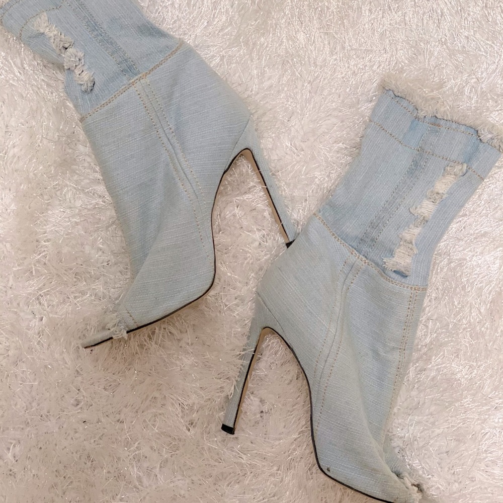Denim Boots
